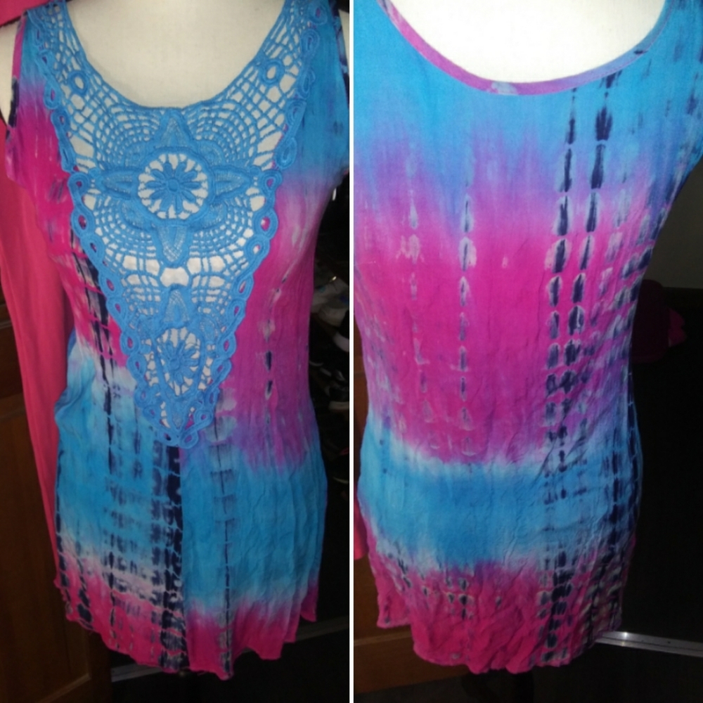 SzM hippie style shirt. EUC, very pretty